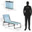 Folding Chaise Lounge Pool Chair, Patio Sun Tanning Chair, Outdoor Lounge Chair w/ 4-Position Reclining Back, Pillow, Breathable Mesh & Bungee Seat for Beach, Yard, Patio, Baby Blue-1374142215