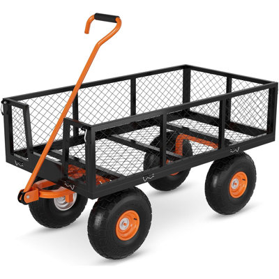 Chariot de jardin en acier avec capacité de 900 lb de wagon pour l'extérieur
