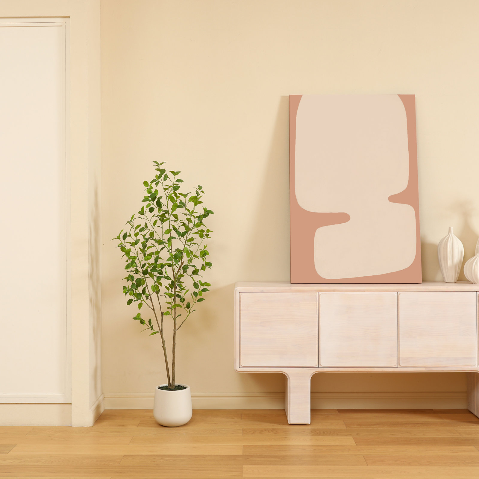 Aniston 84" Ficus Tree in Pot, 60" H x 20" W x 20" D