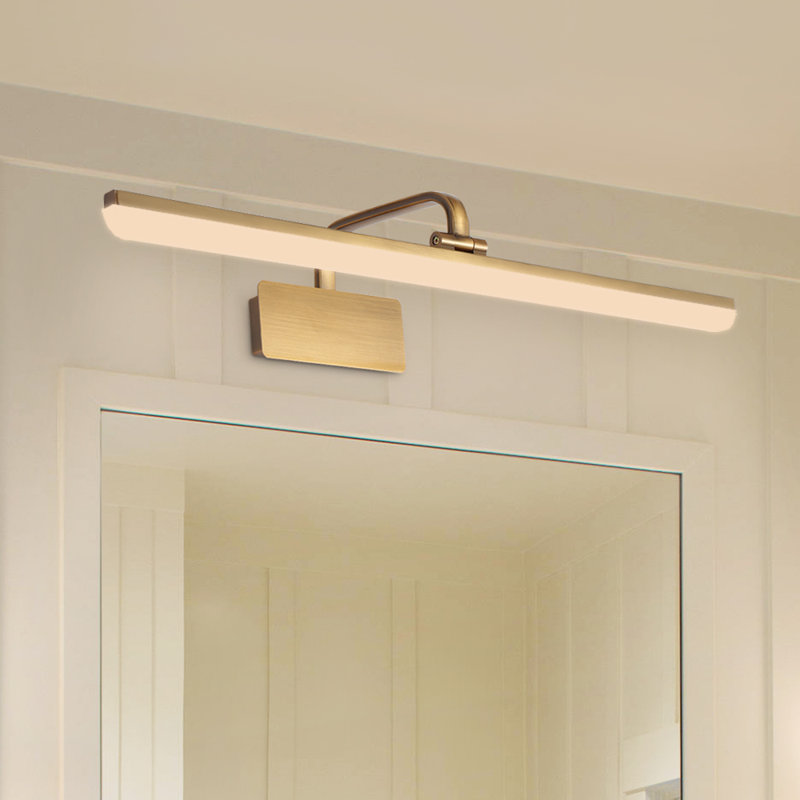 Mekesha LED Bath Bar, 3000K-6000K, Brass Gold, 5.1" H x 23.6" W x 8.3" D