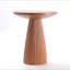 Table d'appoint à base cannelée légère en oxyde de magnésium, table d'appoint ronde de 17,72 po de diamètre