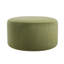 Velours olive rond - 16,04 pouces de hauteur, 30,76 de largeur, à utiliser comme repose-pieds ou table d'appoint, luxe et confort élevé, large et fonctionnel