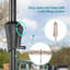 Parasol 13 x 7,2 pi DEL double face pour patio, parasol simple Market-2136160876