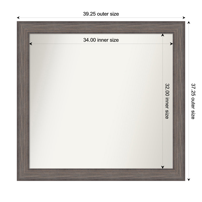 Miroir Hannaley, Rectangle, 37,25 po x 39,25 po