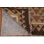 Tapis de couloir oriental brun en laine Kilim 3 x 7