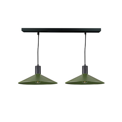 2 - Light Matte Black Dome Pendant
