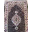 Tapis oriental noir / rouge en laine noué à la main Mahi Tabriz Brown