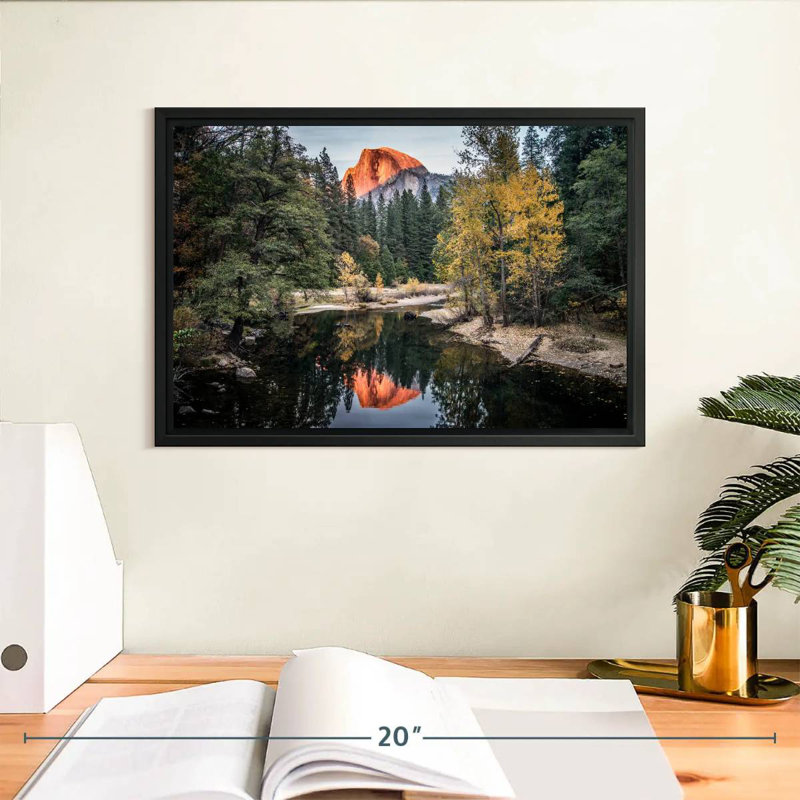 Yosemite Glassy Creek, Cadre flottant noir, 13 po x 9 po