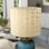 Abat-jour tambour en soie synthétique 9 po H 9 po x l 12 po Beige / Doré