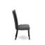 Cet ensemble de salle à manger 9 pièces comprend une table de salle à manger en ciment et 8 chaises de salle à manger en tissu de lin gris foncé Gotham avec dossier haut - finition dossier brossé-709236825-709250269-709236830