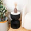 Table d'appoint moderne à deux niveaux en forme de tambour avec silhouette sculpturale