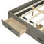 Lit de jour en bois pleine grandeur avec 3 tiroirs de rangement, tablette souple supérieure, tablette et ensemble de douilles et ports USB-118022277-118022275