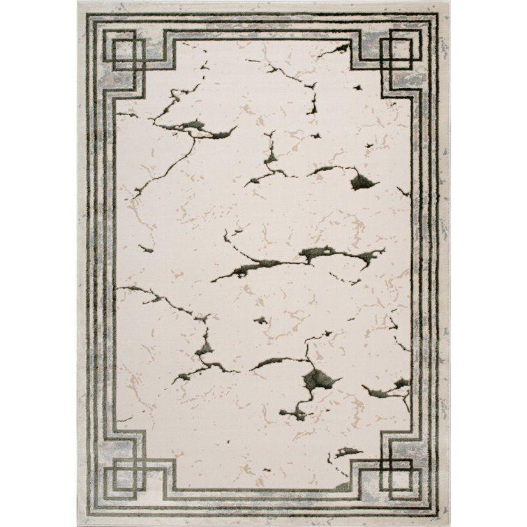 Monaco Series Abrstract Black/Gray/Ivory/Beige Area Rug