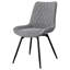 Ensemble de 2 chaises pivotantes grises capitonnées
