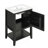 20" Bathroom Vanity With Sink, Bathroom Cabinet With Soft Closing Door, Storage Rack And Open Shelf, Black-378891463