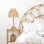 Lampe de table en bambou naturel et doré H 20 po Frio
