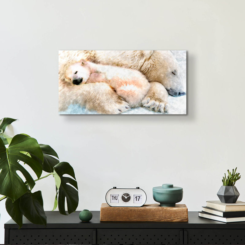 "Sleepy Polar" par Murray Henderson Fine Art, H 12 po x l 24 po
