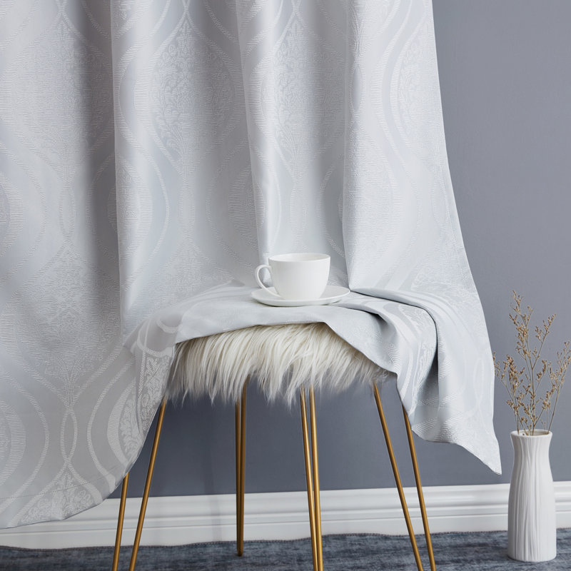 Guildford Curtain Pair, White, 52" W x 84" L