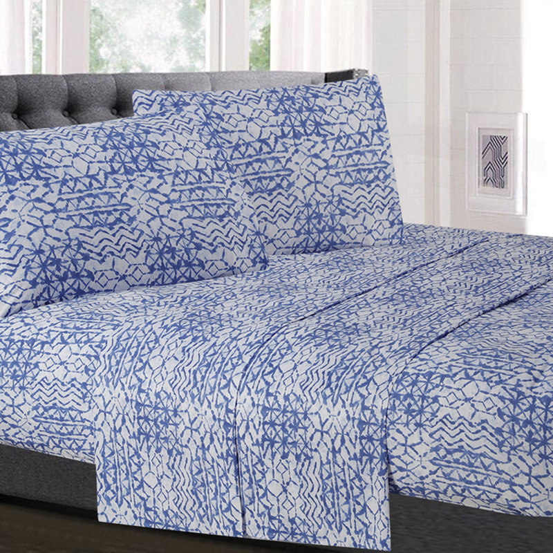 Ensemble de draps en microfibre McKenzie, Ensemble de draps pour lit double avec 2 taies d'o