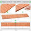 8" H x 30" W Wood Garden Fence Lawn Edging Borders