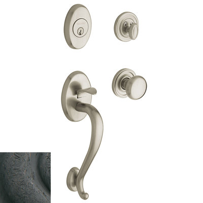 Logan Handleset with Single Cylinder Deadbolt and Door Lever and Rosette