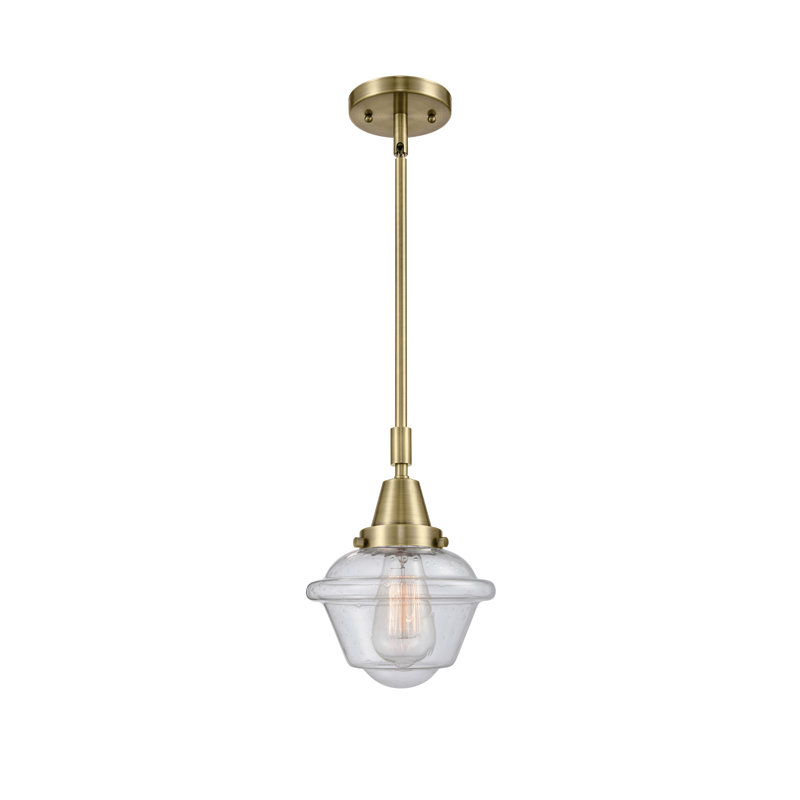 Luminaire suspendu simple à 1 lumière, Laiton antique, Ampoule non incluse