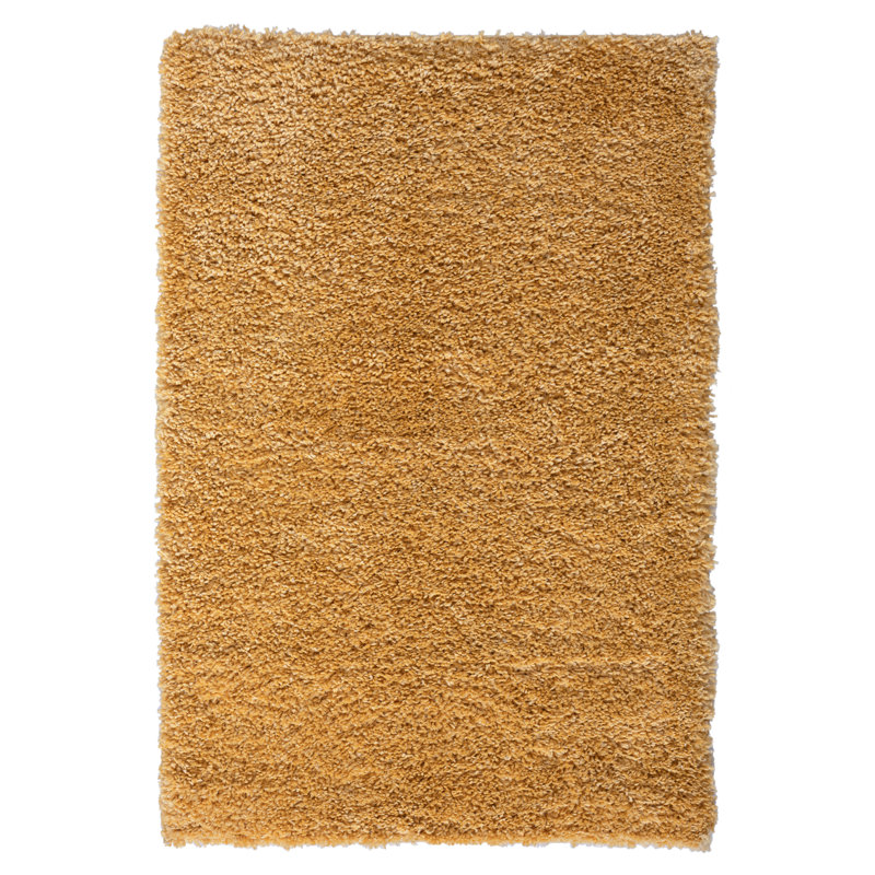 Shaggy Lush Golden Yellow Rug, Rectangular 100 x 150cm
