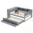 Full Size Daybed with Trundle, Storage Drawers and Side Shelves-34925794-34480083