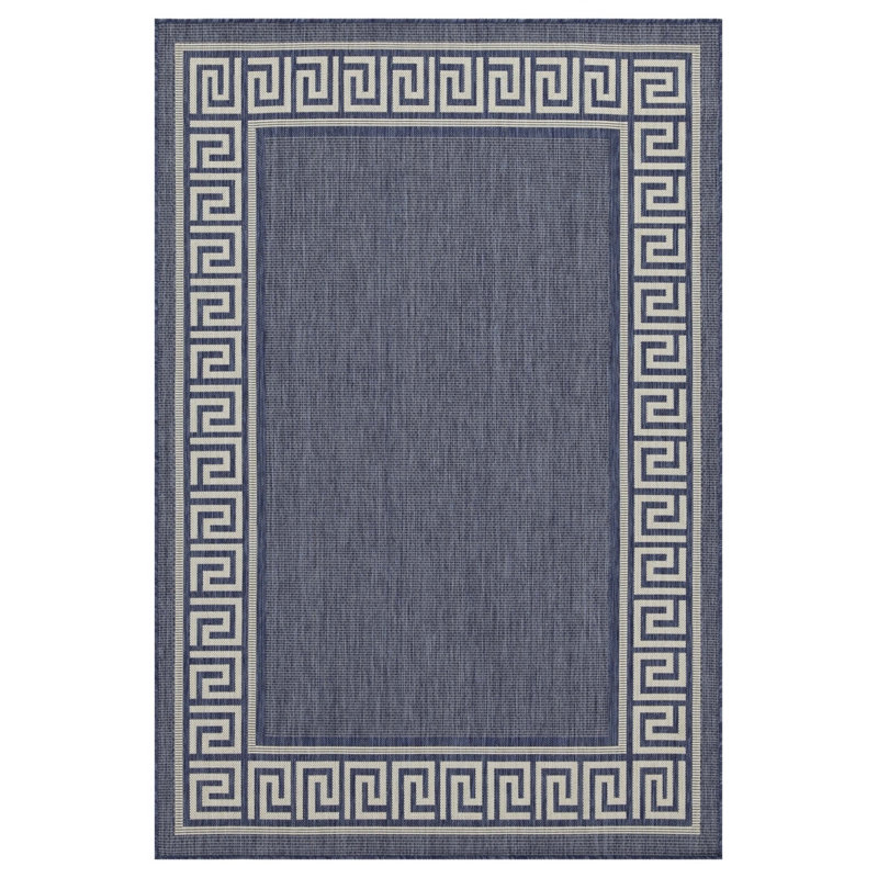 Sunshine Blue Indoor/Outdoor Area Rug, Rectangle 5'3" x 7'3"