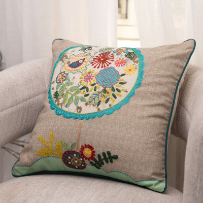 Fiddle Cotton Throw Pillow