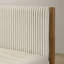 Lit plateforme en velours côtelé, structure en bois d'hévéa