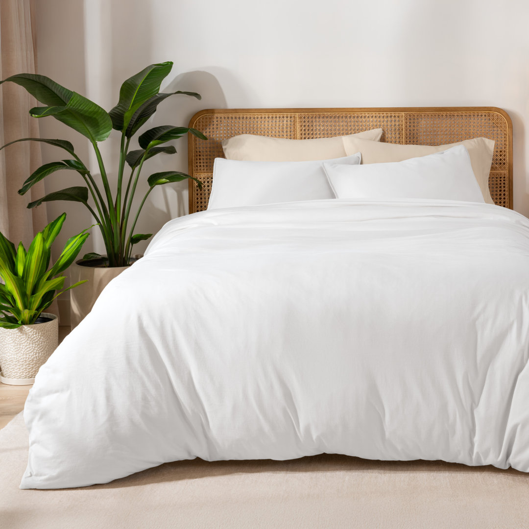 Organic Cotton Jersey Knit Duvet Cover Set Bare Home 