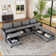 Tomario 7- Piece Upholstered U-Shaped Modular Sectional With Storage