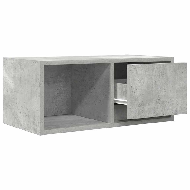 TV Cabinet 80X31x25.5 Cm Engineered Wood, Concrete Grey, 60 cm
