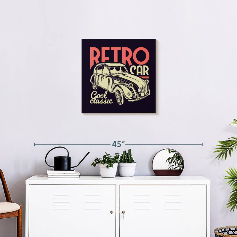 Mehar Cool Classic Retro Car, 20" H x 20" W