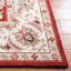 Tapis bourgogne / ivoire en laine crocheté fabriqué à la main à motif oriental Hollander-21274765