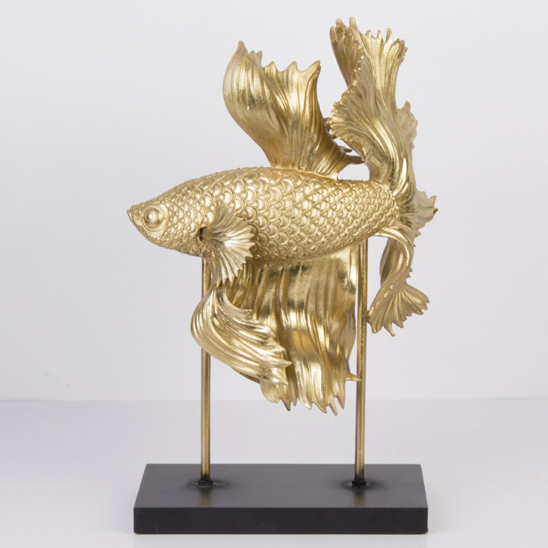 Wilmore Animals Figurines & Sculptures, Gold, 45.5cm H x 28cm W x 28cm D