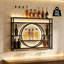 Wine Bottle & Glass Rack Black
