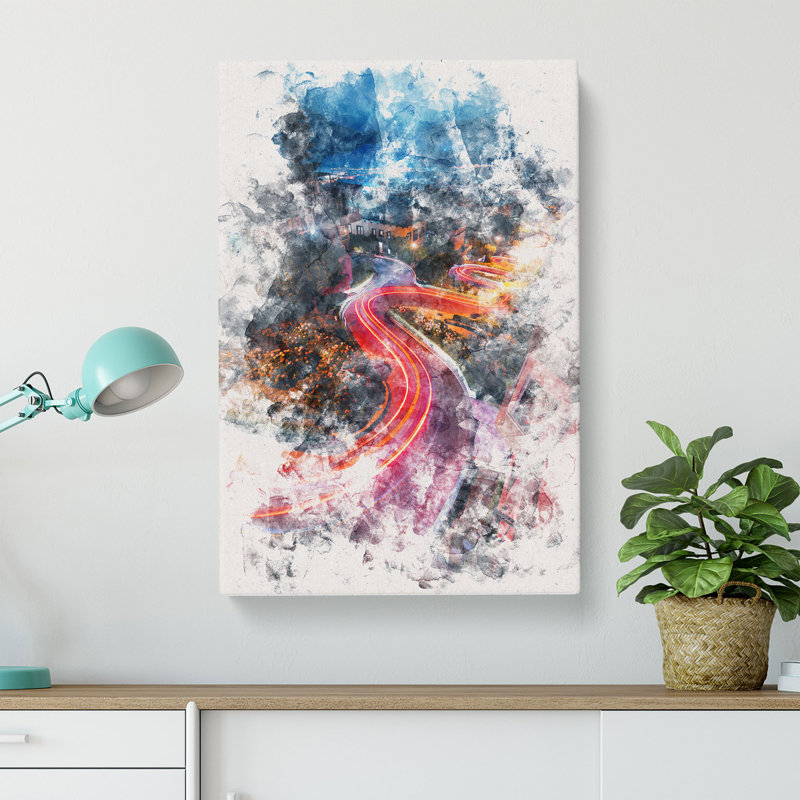 Top Of Lombard Street In San Francisco - Wrapped Canvas Print, 60cm H x 40cm W x 3cm D