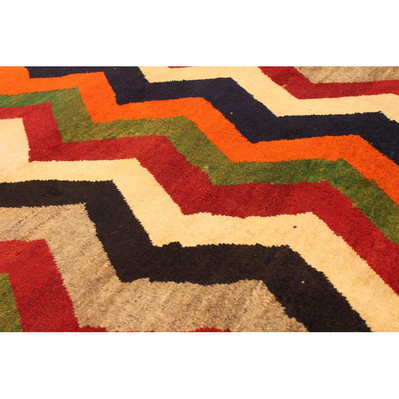 Tapis multicolore Kashkuli Gabbeh 4 pi 1 po x 7 pi 0 po