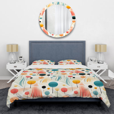 Ensemble de housse de couette géométrique Modern Zen IV - Polyester microfibre