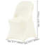 Housse de chaise pliante en élasthanne extensible, housse de chaise ajustée universelle, housses de protection amovibles lavables, pour mariage, vacances, banquet, fête, célébration, salle à manger (blanc ivoire 50PCS)