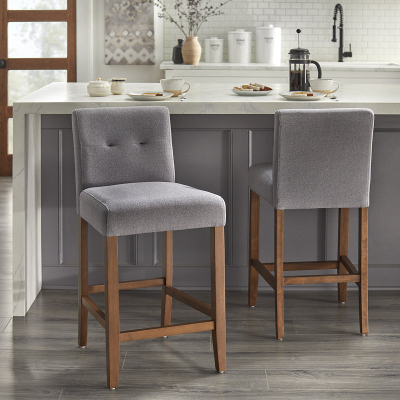 Tabouret de comptoir Armenda, gris