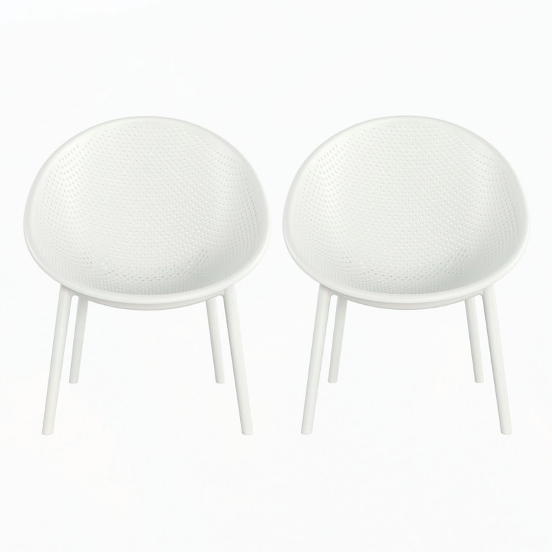 Chaise d'appoint Gable (ensemble de 2), Blanc