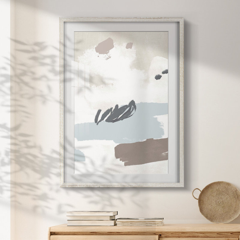 Neutral Wash II - Imprimé encadré, H 25,5 po x l 17,5 po, Blanc