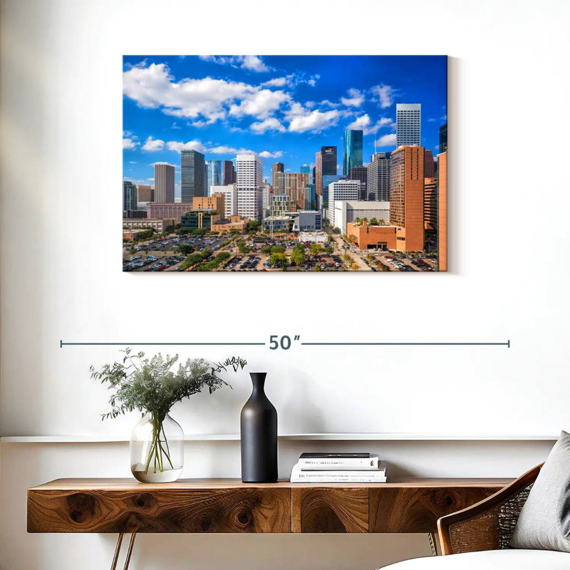 Downtown Houston Skyline, 24" H x 36" W