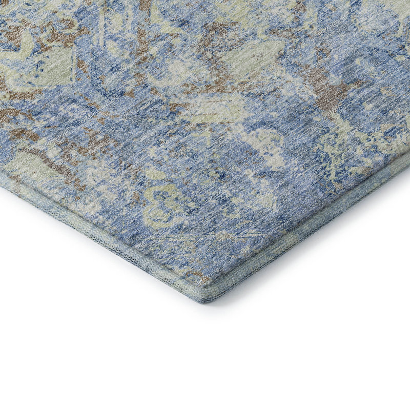 Tapis de qualité supérieure lavable à la machine Prisco Sky, Rectangle 9 pi x 12 pi