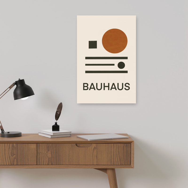 Impression d'art contemporain abstrait géométrique Bauhaus, H 18 po x l 12 po
