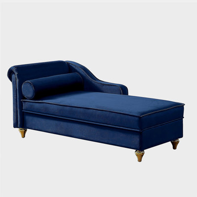 Chaise longue moderne avec revêtement en velours