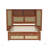 Twin Size Wooden Bed With Two Storage Lockers, Drawer, And Storage Shelf On Headboard, Multifunctional Platform Bed With Natural Rattan-892618602